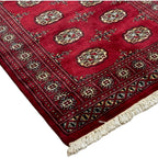 159 x 94 cm Hand Knotted Karachi Bokhara – Red Rug