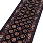 600 x 80cm Bokhara Machine Made, Navy Rug
