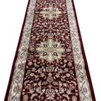 1000 x 80 cm Persian Mashad Design Maroon Runner Rug