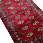 159 x 94 cm Hand Knotted Karachi Bokhara – Red Rug
