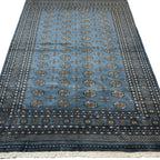 297 x 201 cm Hand Knotted Karachi Bokhara – Blue Rug