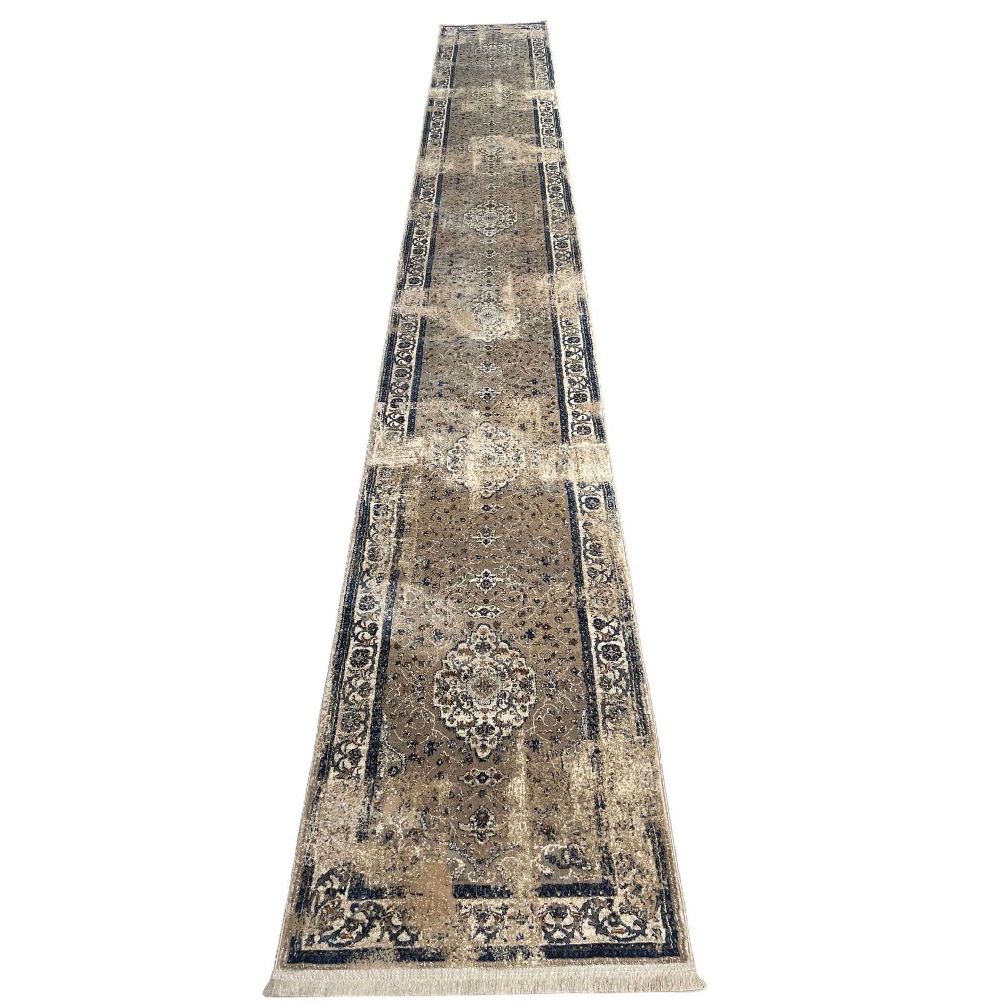 600 x 80 cm Persian Machine Made, Beige Runner Rug