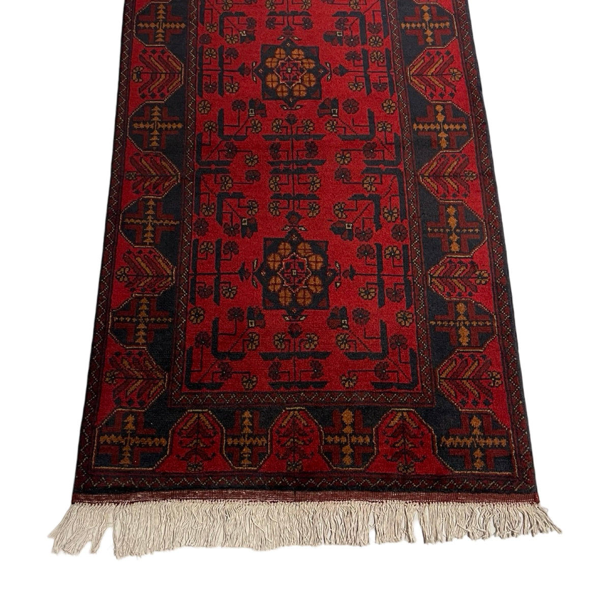 289 x 80 cm Handwoven Afghan Khal Mohammadi Runner Rug