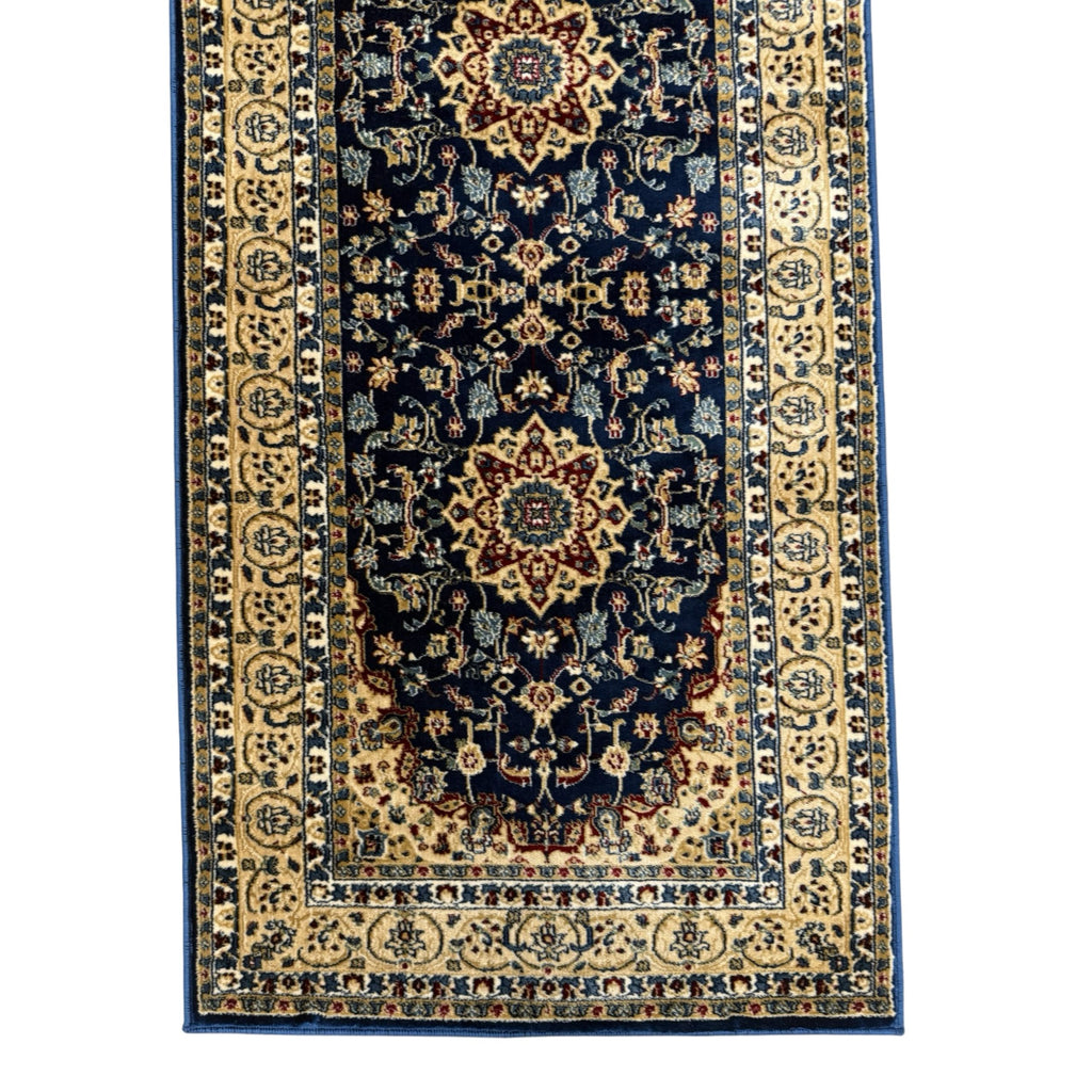 400 x 80cm Turkish Machine Made Kashan Runner Rug