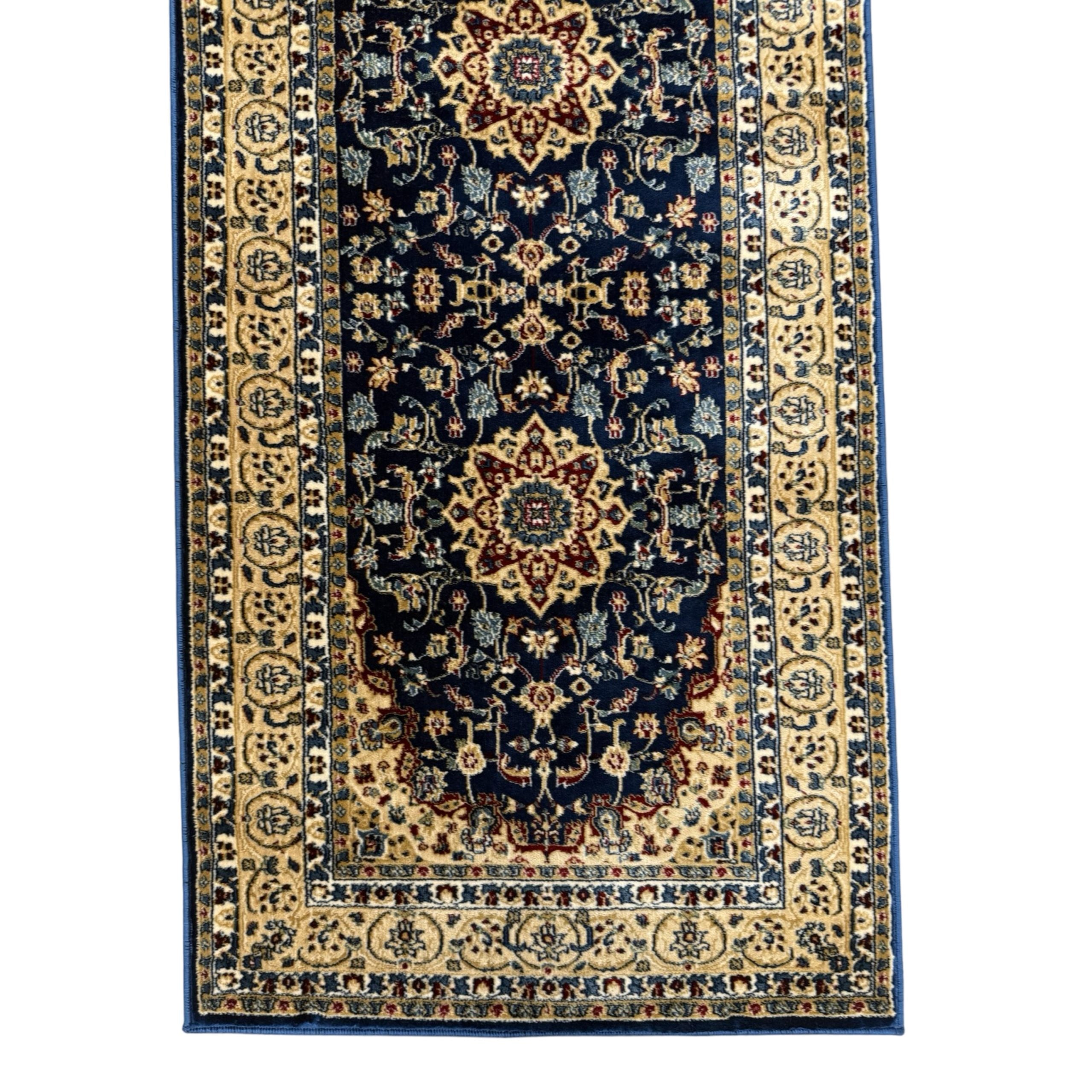 400 x 80cm Turkish Machine Made Kashan Runner Rug