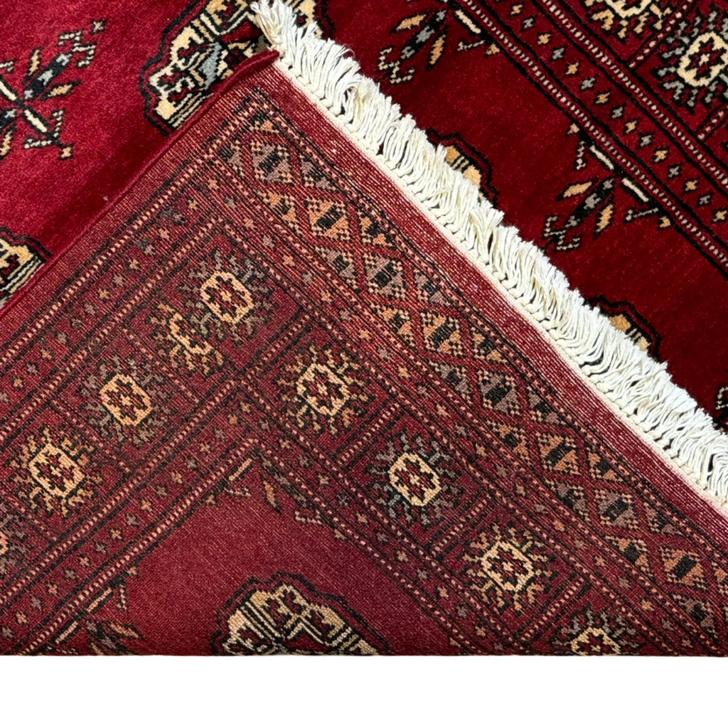159 x 94 cm Hand Knotted Karachi Bokhara – Red Rug