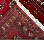 159 x 94 cm Hand Knotted Karachi Bokhara – Red Rug