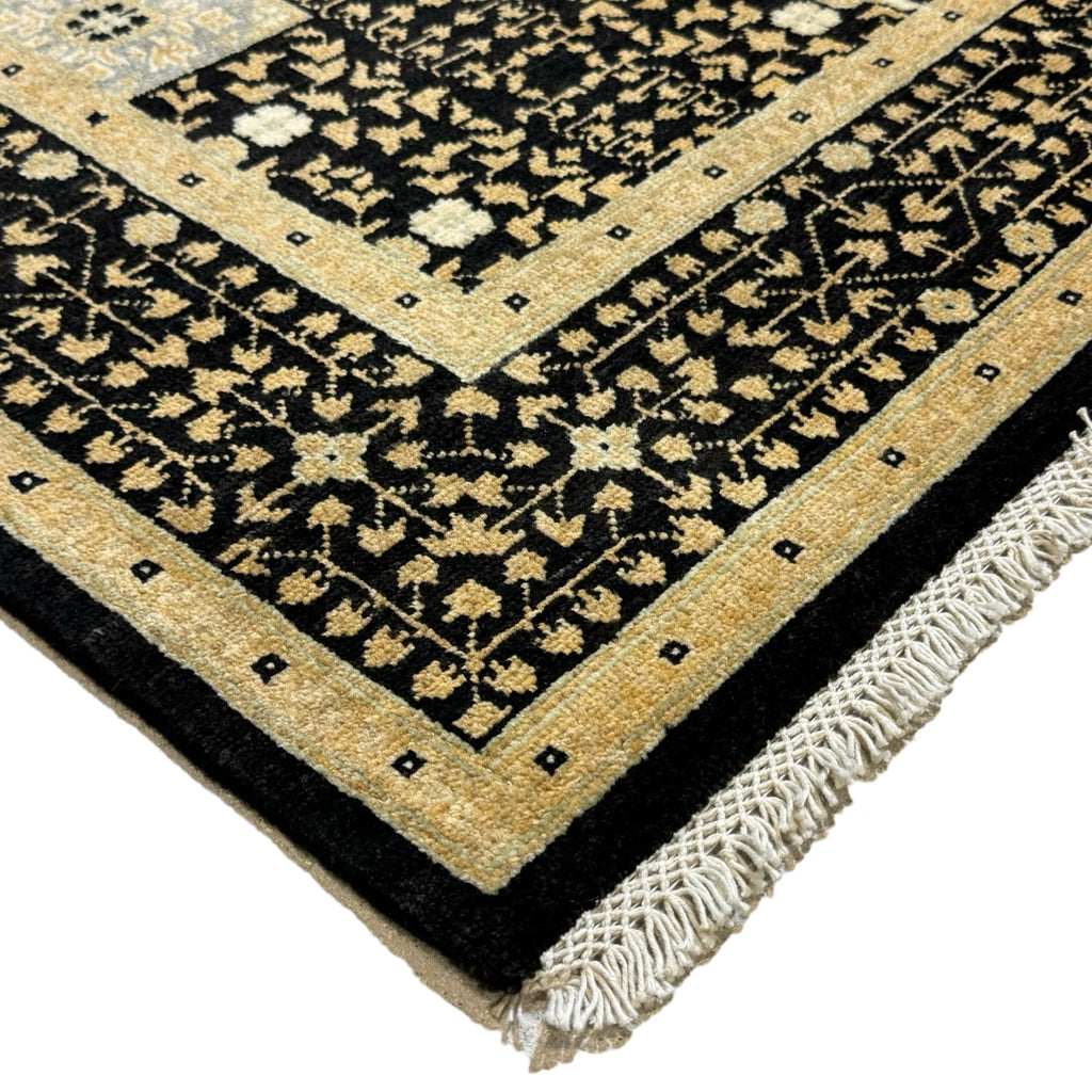 237 x 175 cm Afghan Chobi Mamluk Hand-Knotted Wool Rug