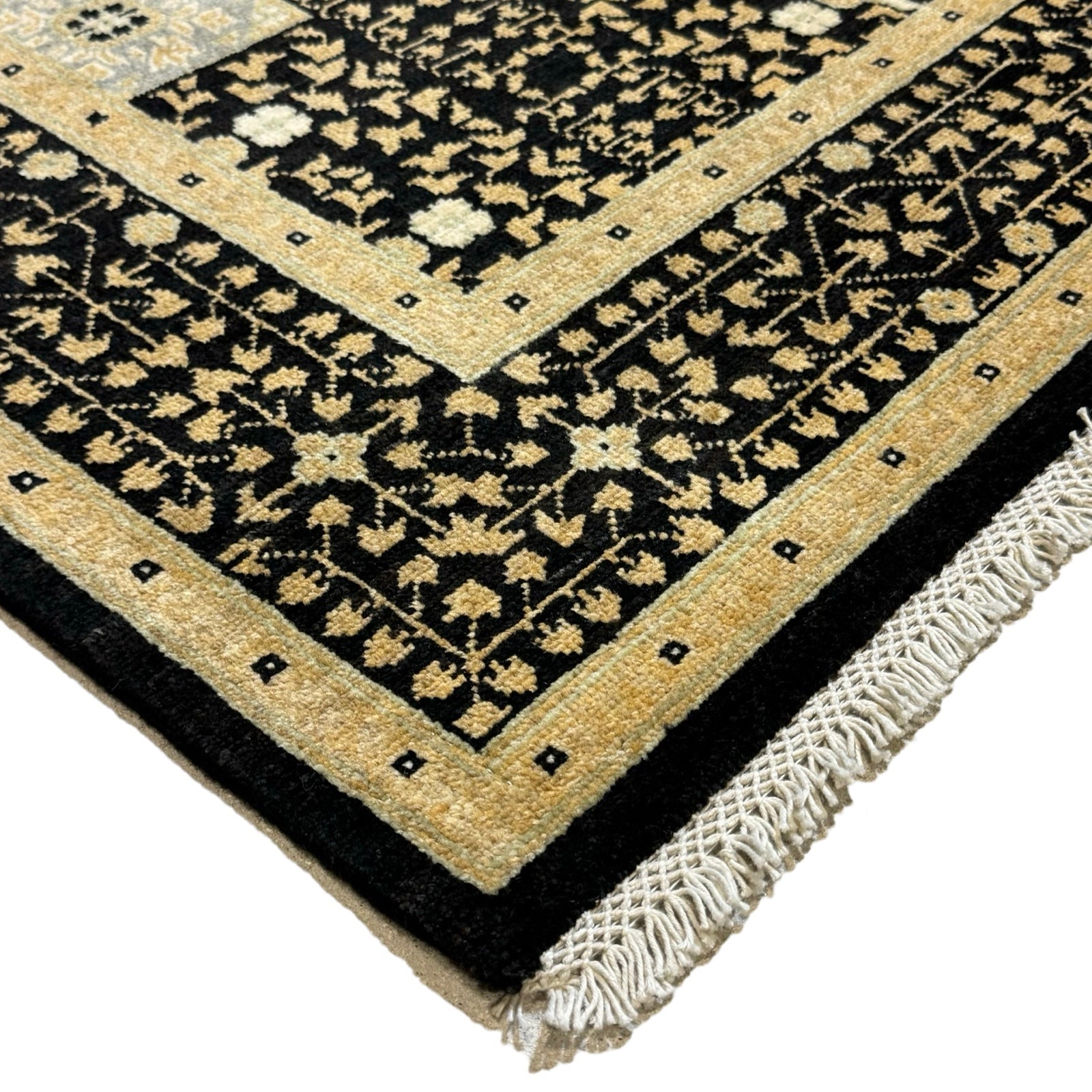 237 x 175 cm Afghan Chobi Mamluk Hand-Knotted Wool Rug