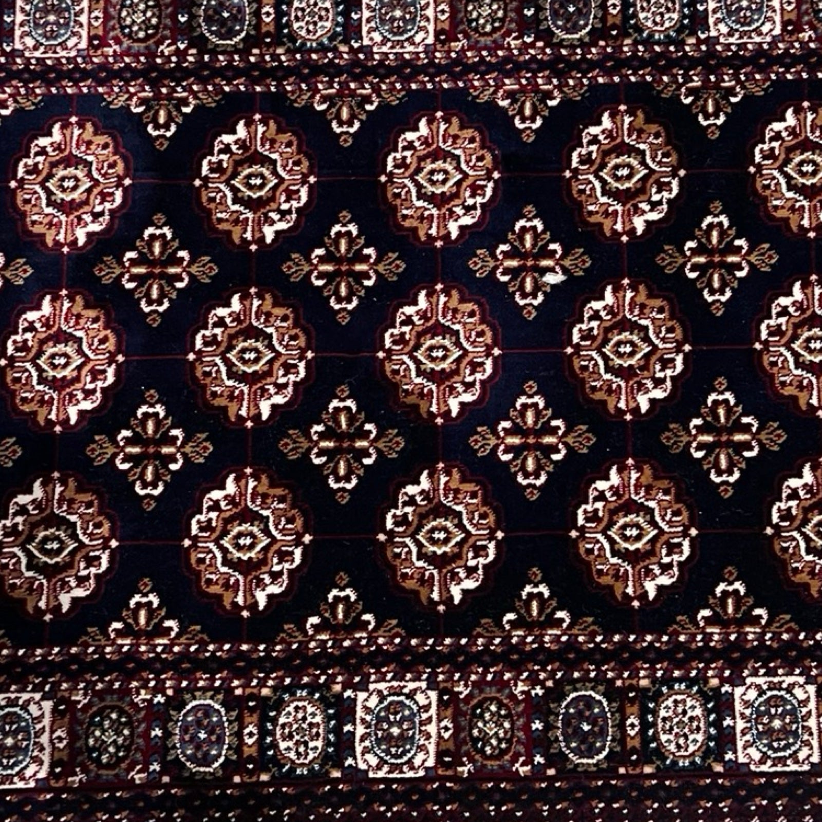 600 x 80cm Bokhara Machine Made, Navy Rug