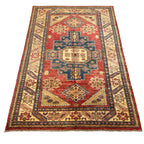 216 x 145 cm Hand Knotted Afghan Kazak Wool Rug