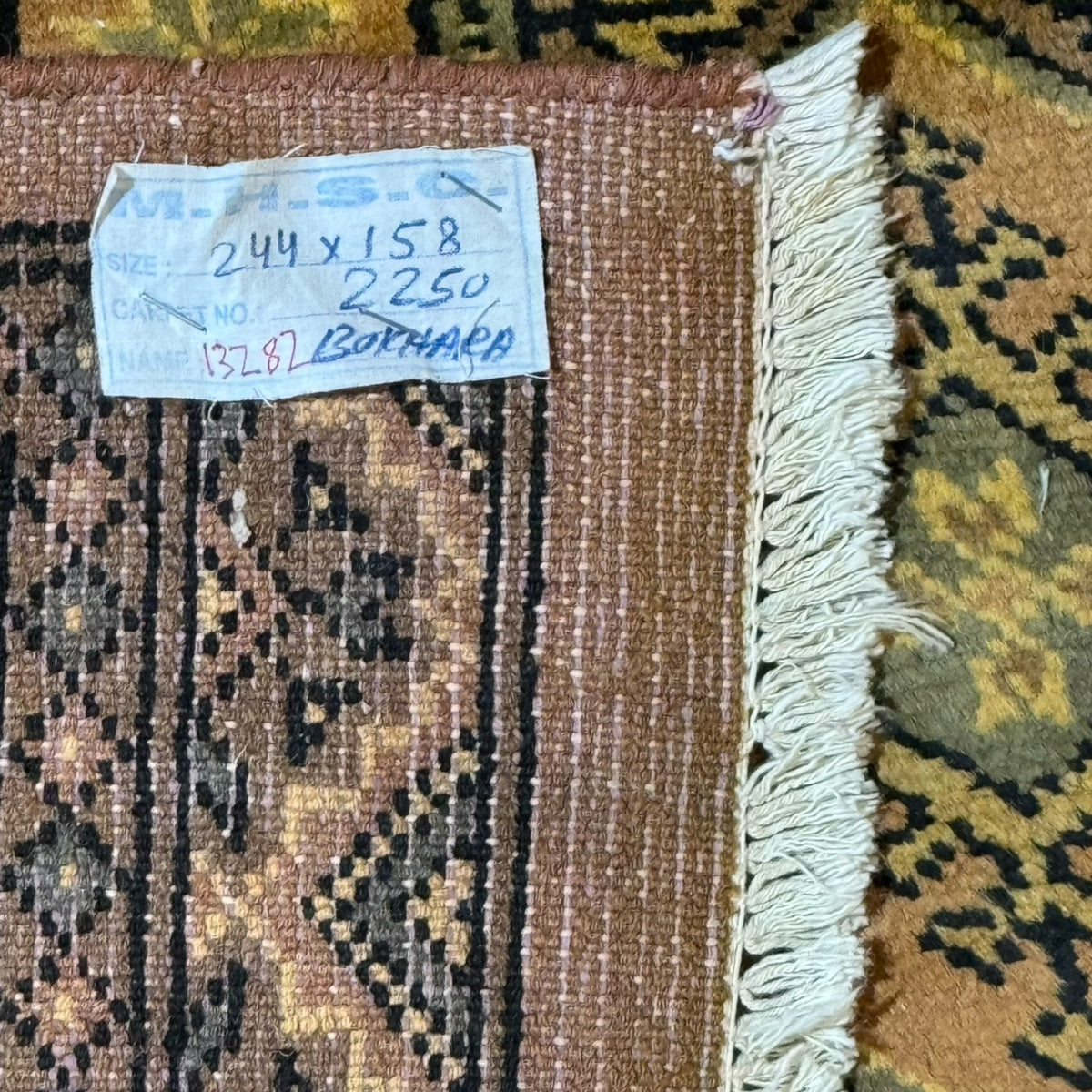 244 x 158 cm Hand Knotted Karachi Jaldar Bokhara – Wool Rug