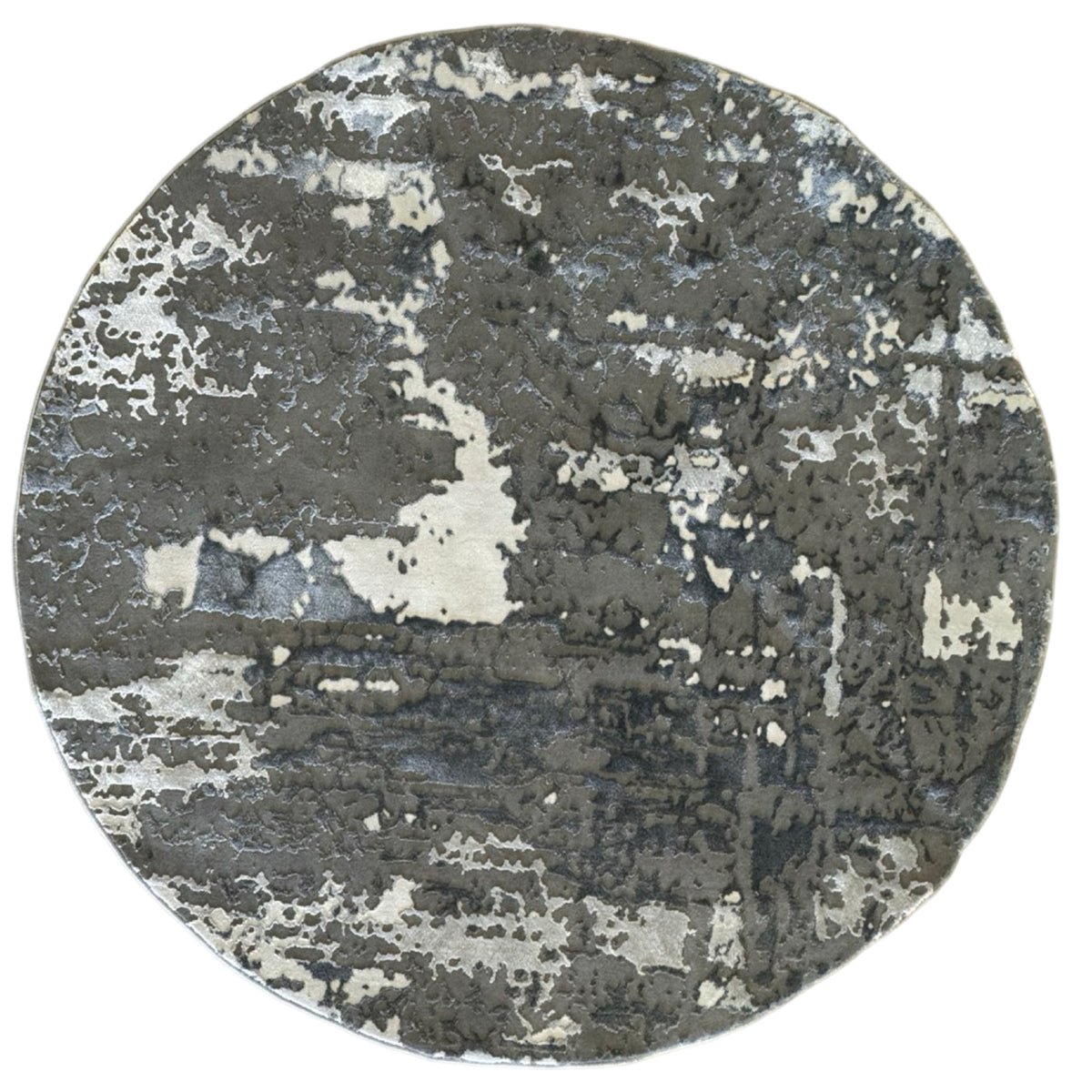 160 x 160 cm Modern Plain Grey Round Rug