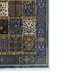 400 x 80cm Turkish Machine Made Blue Bakhtiari Runner Rug