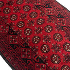 290 x 80 cm Hand Knotted Afghan Akche Wool Runner Rug