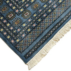 297 x 201 cm Hand Knotted Karachi Bokhara – Blue Rug