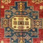 216 x 145 cm Hand Knotted Afghan Kazak Wool Rug