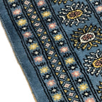 297 x 201 cm Hand Knotted Karachi Bokhara – Blue Rug