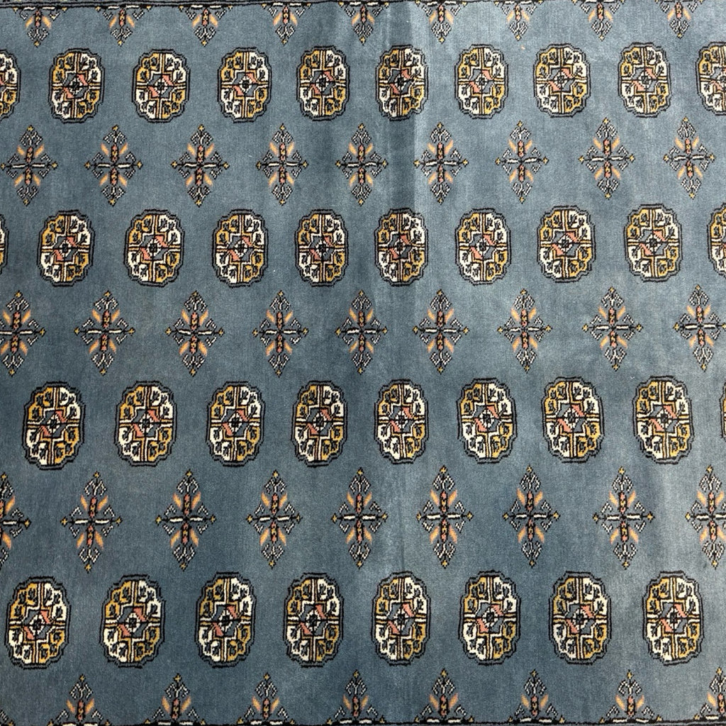 297 x 201 cm Hand Knotted Karachi Bokhara – Blue Rug