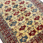 239 x 186 cm Hand Knotted Afghan Kazak Wool Rug