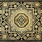 237 x 175 cm Afghan Chobi Mamluk Hand-Knotted Wool Rug