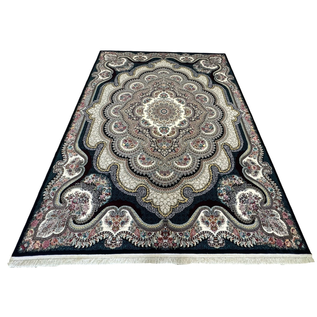 400 x 300 cm Persian Machine-Made, Navy/Grey Rug