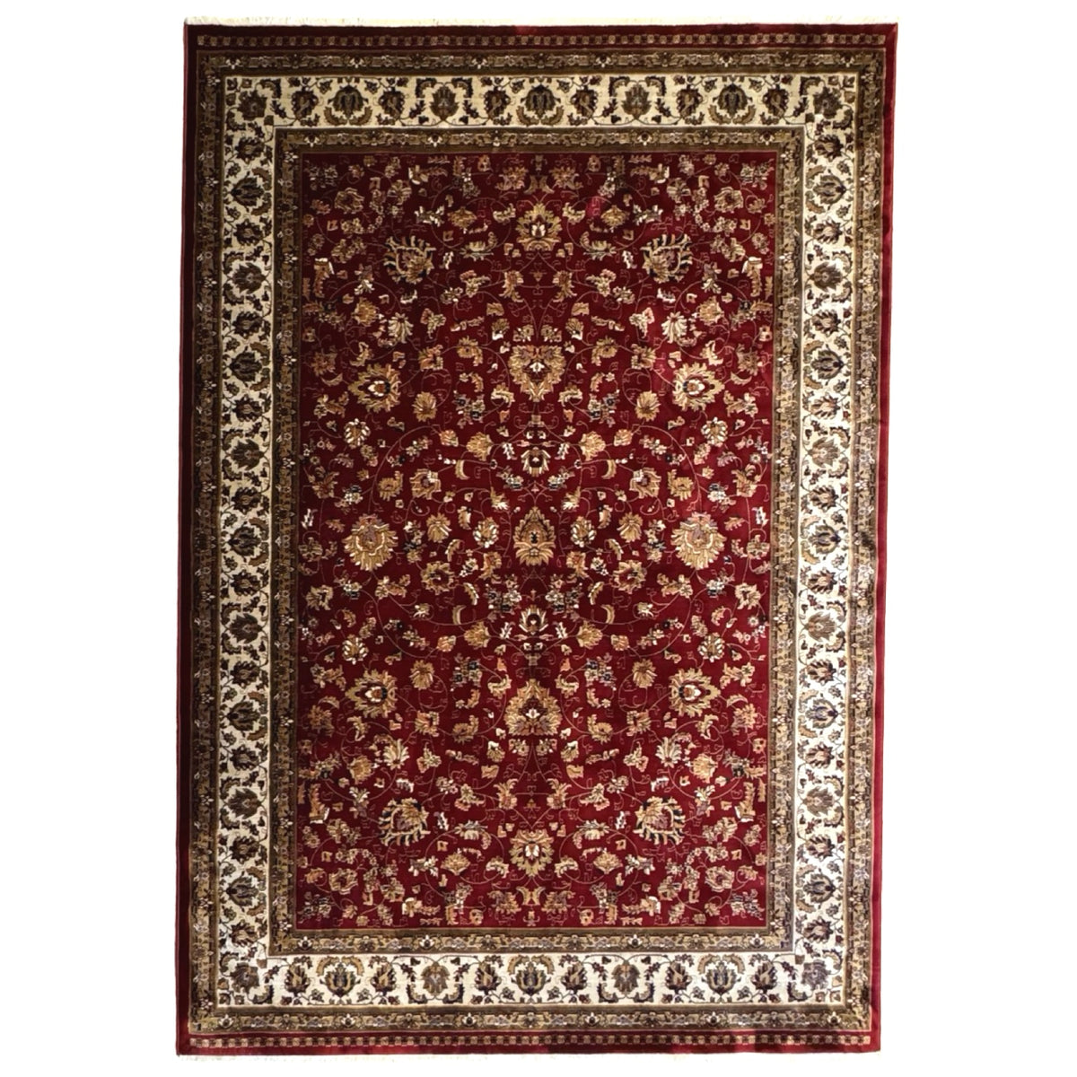 400 x 300 cm Persian Kashan Design Machine Made – Red Beige Rug