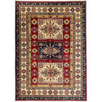 238 x 166 cm Hand Knotted Afghan Kazak Wool Rug