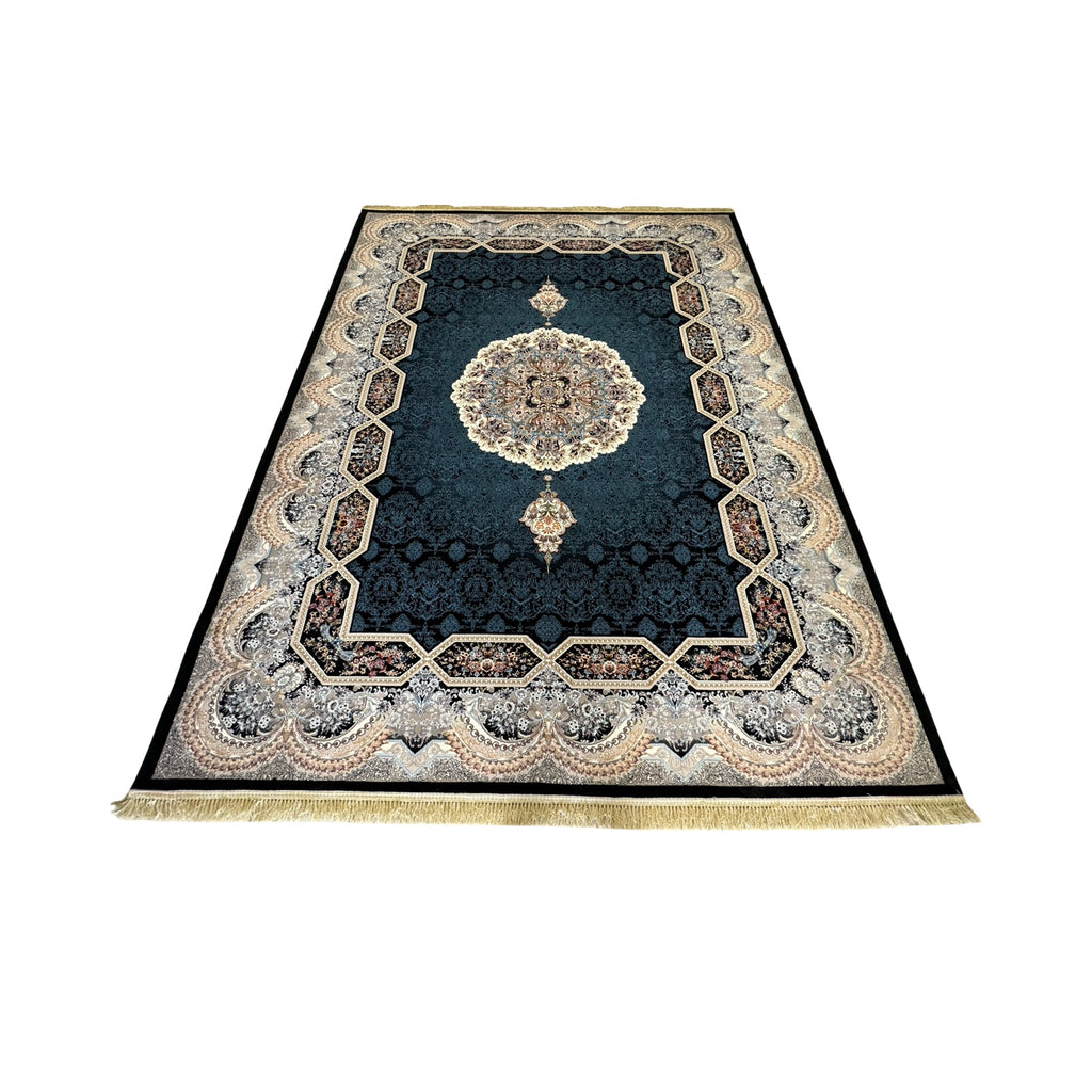 400 x 300 cm Persian Machine-Made Kirman Navy Rug
