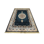 400 x 300 cm Persian Machine-Made Kirman Navy Rug