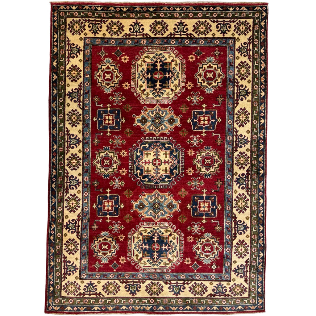 235 x 165 cm Hand-Knotted Afghan Kazak – Wool Rug