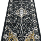 600 x 80cm Persian Design Machine Made, Grey Runner Rug