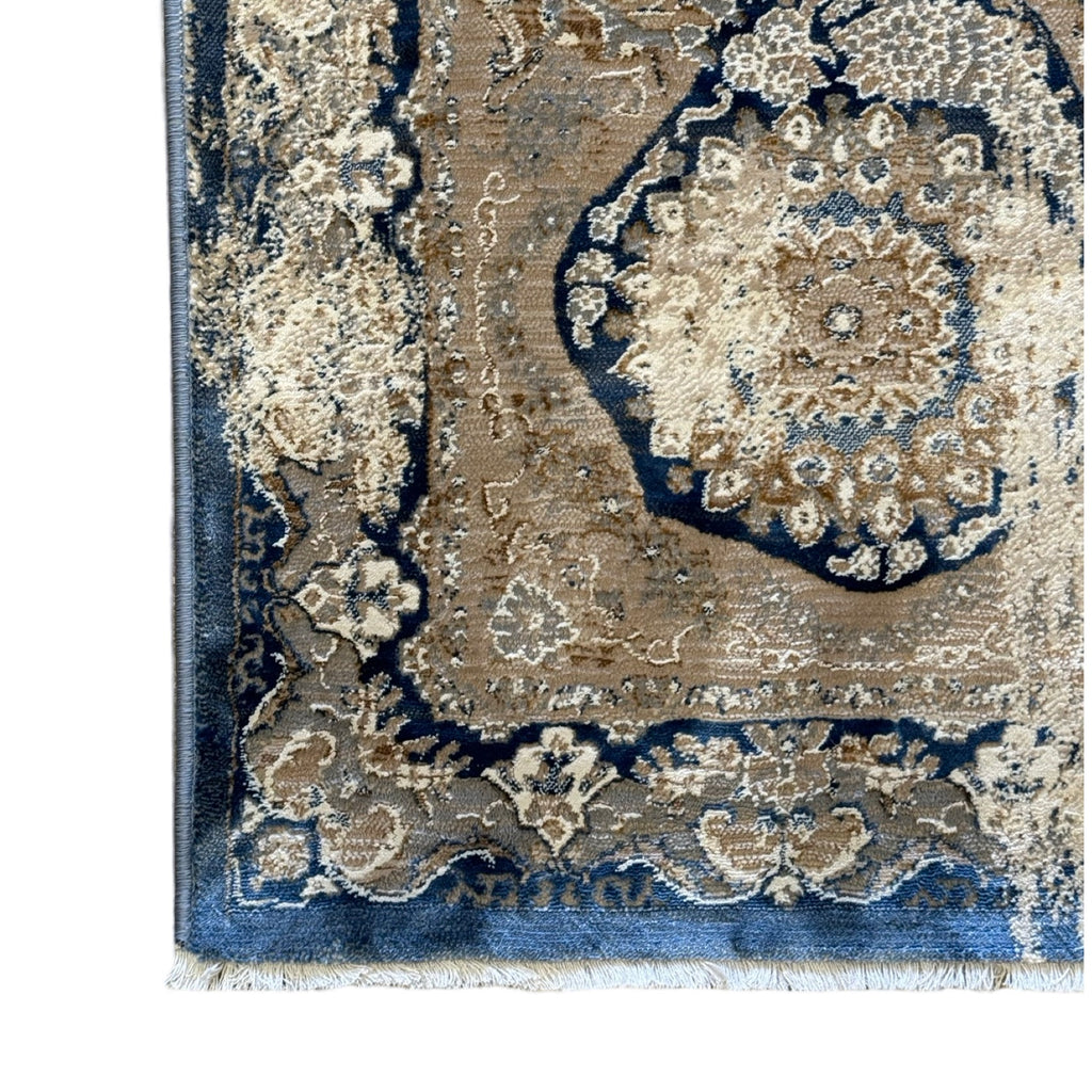 230 x 160 cm Persian Machine-Made Beige & Blue, Rug