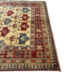 239 x 186 cm Hand Knotted Afghan Kazak Wool Rug