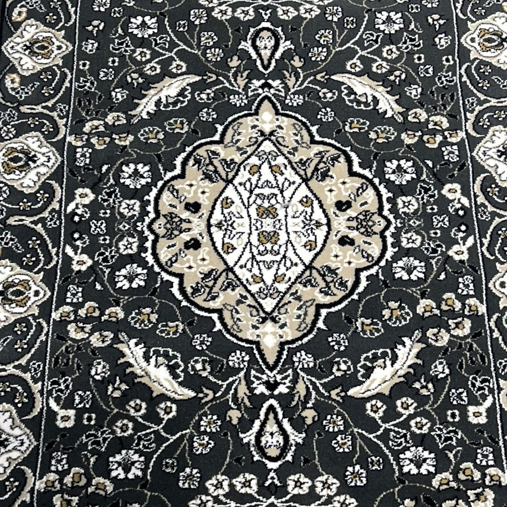 600 x 80cm Persian Design Machine Made, Grey Runner Rug