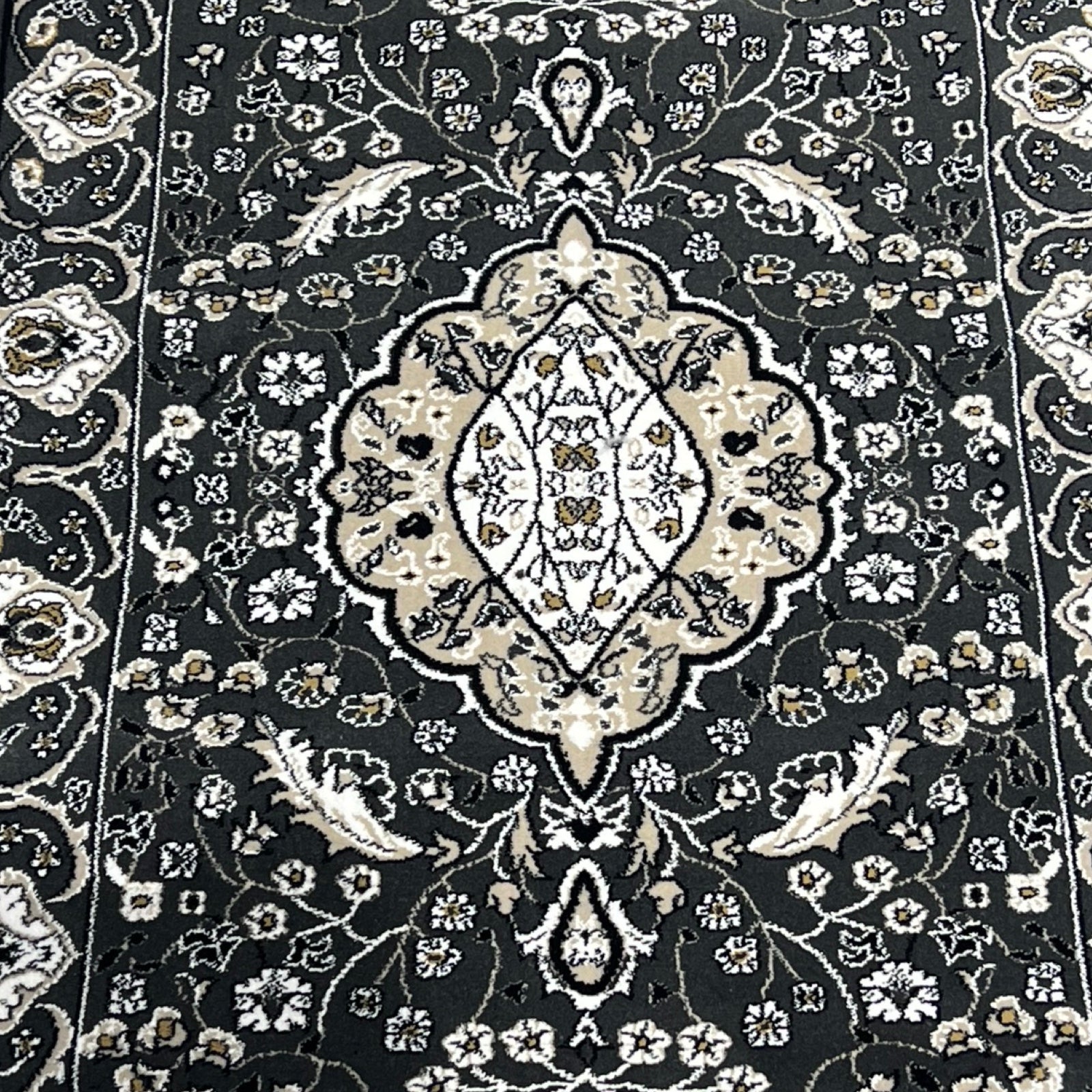 600 x 80cm Persian Design Machine Made, Grey Runner Rug