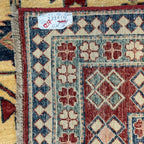 239 x 186 cm Hand Knotted Afghan Kazak Wool Rug