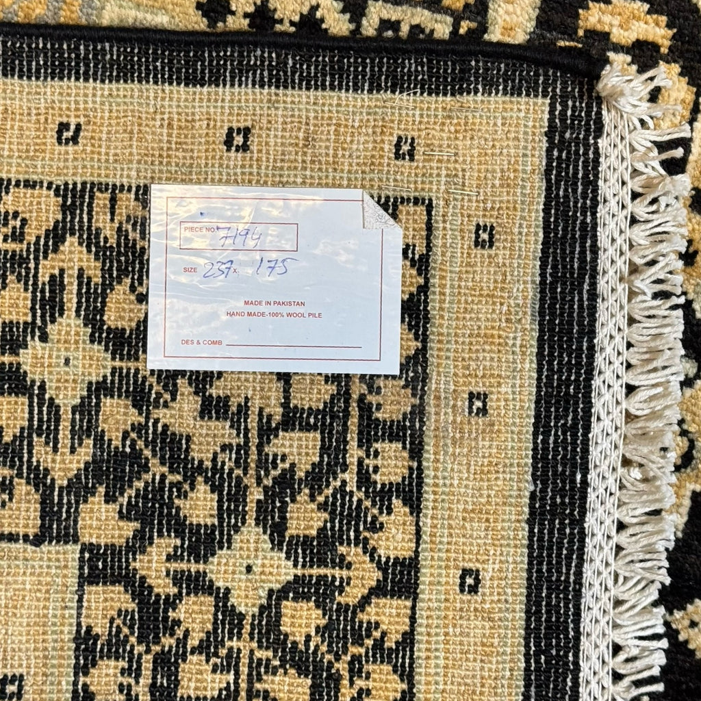 237 x 175 cm Afghan Chobi Mamluk Hand-Knotted Wool Rug