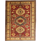 243 x 185 cm Hand Knotted Afghan Kazak Wool Rug