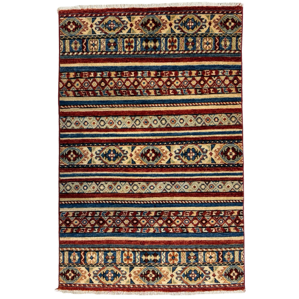 153 x 99 cm Hand Knotted Afghan Khorjin Wool Rug
