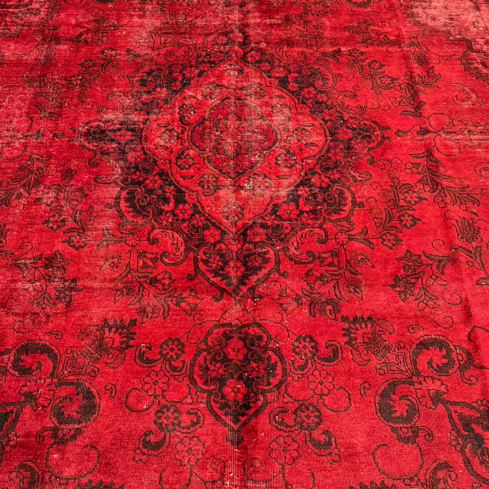 356 x 274 cm Hand-Knotted Vintage Persian Wool Rug