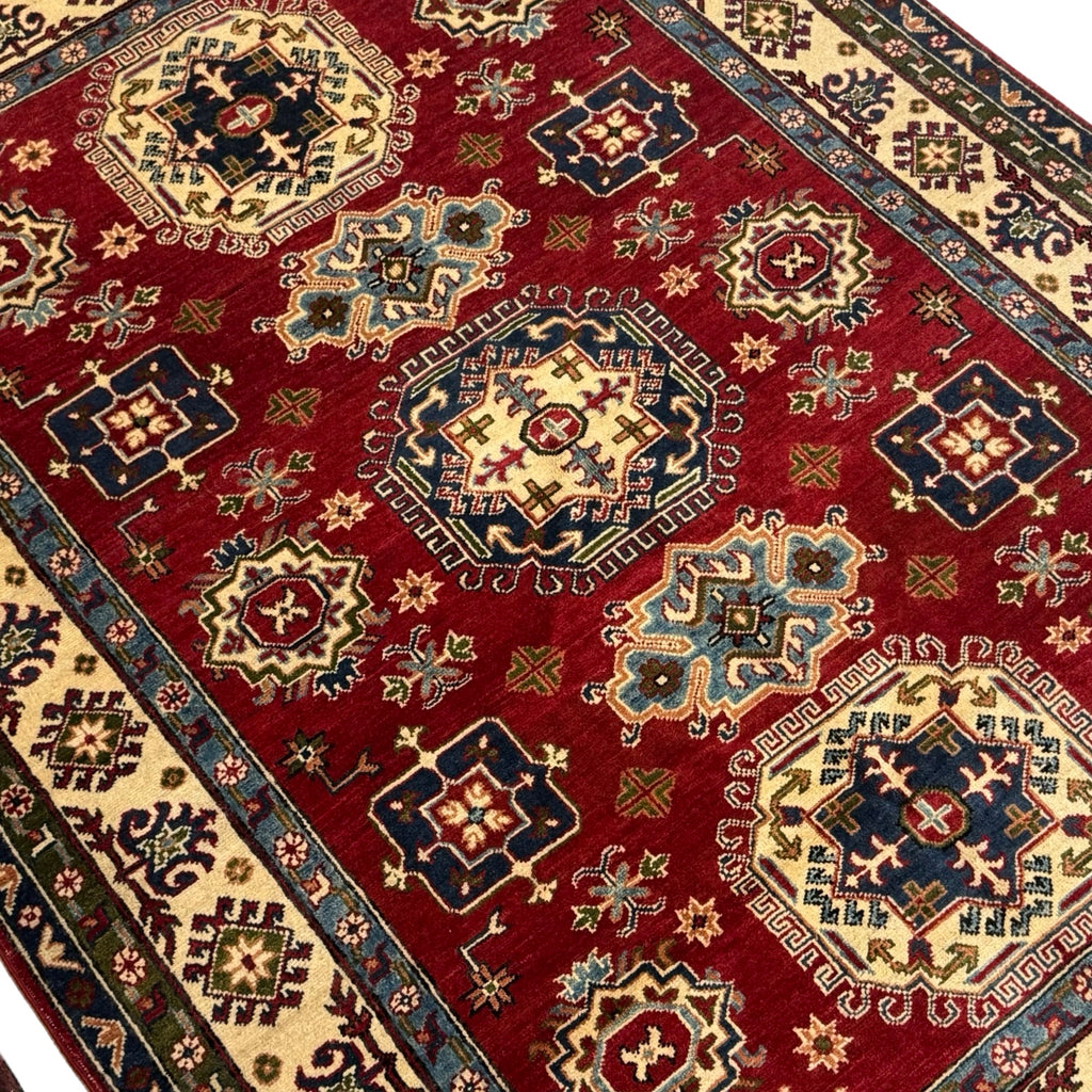 235 x 165 cm Hand-Knotted Afghan Kazak – Wool Rug