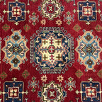 235 x 165 cm Hand-Knotted Afghan Kazak – Wool Rug