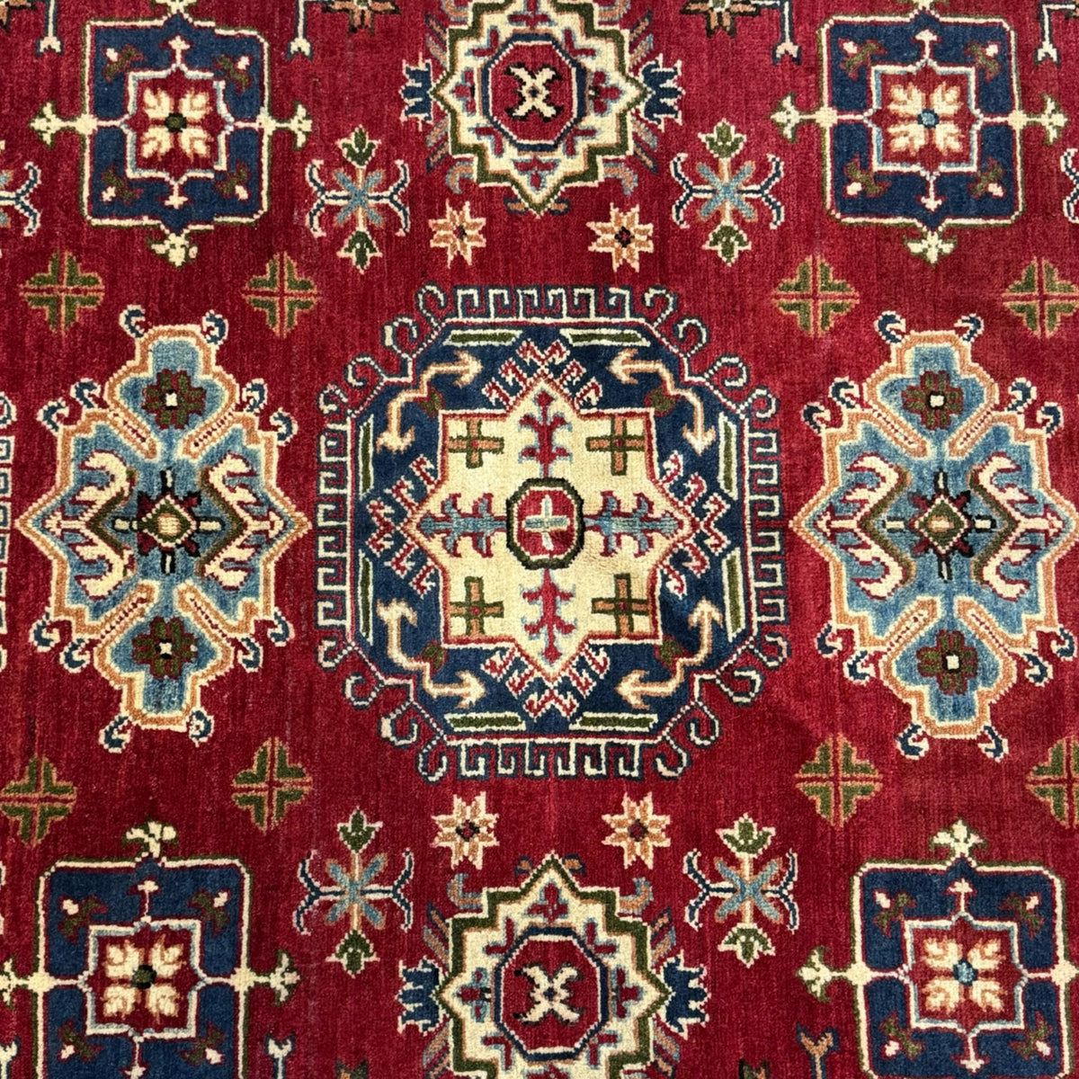 235 x 165 cm Hand-Knotted Afghan Kazak – Wool Rug