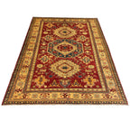 243 x 185 cm Hand Knotted Afghan Kazak Wool Rug