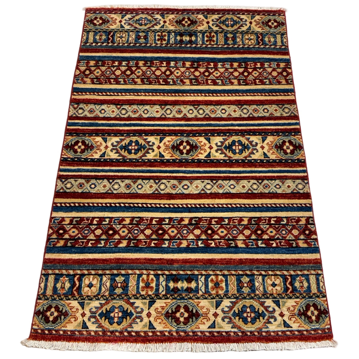153 x 99 cm Hand Knotted Afghan Khorjin Wool Rug