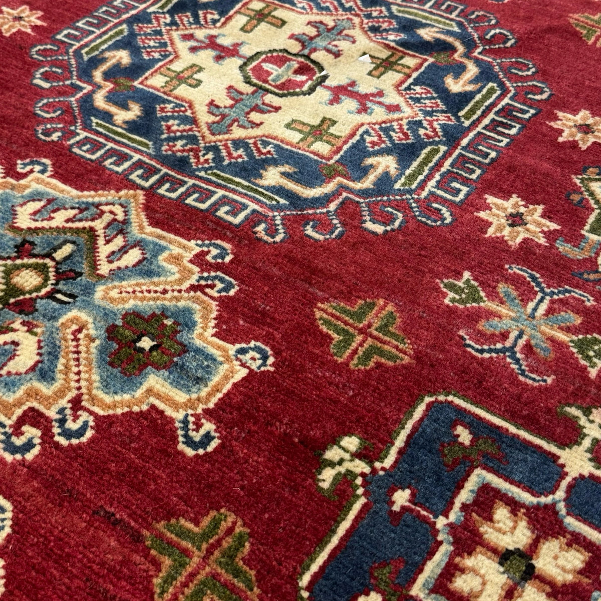 235 x 165 cm Hand-Knotted Afghan Kazak – Wool Rug