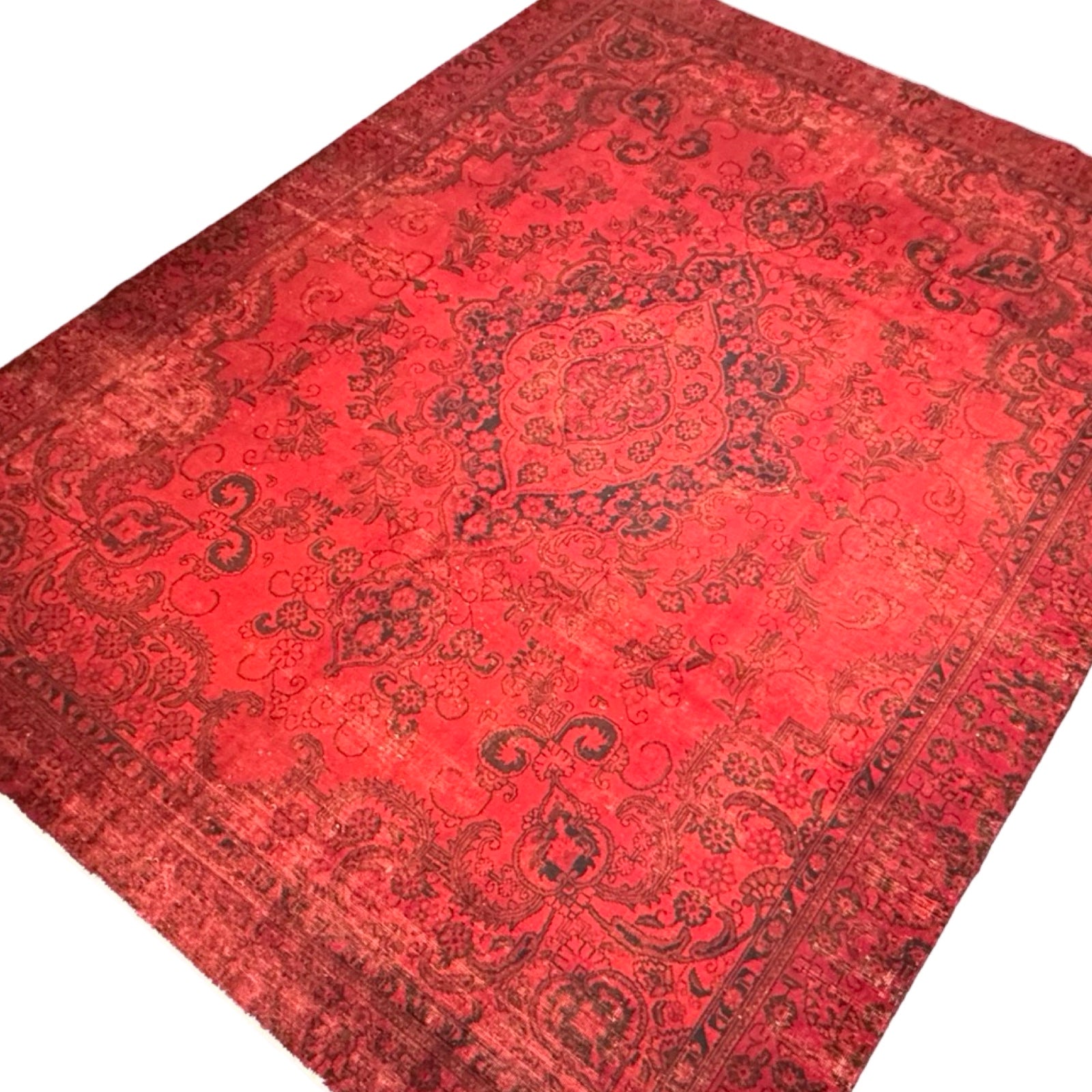356 x 274 cm Hand-Knotted Vintage Persian Wool Rug