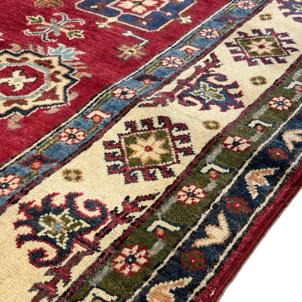 235 x 165 cm Hand-Knotted Afghan Kazak – Wool Rug