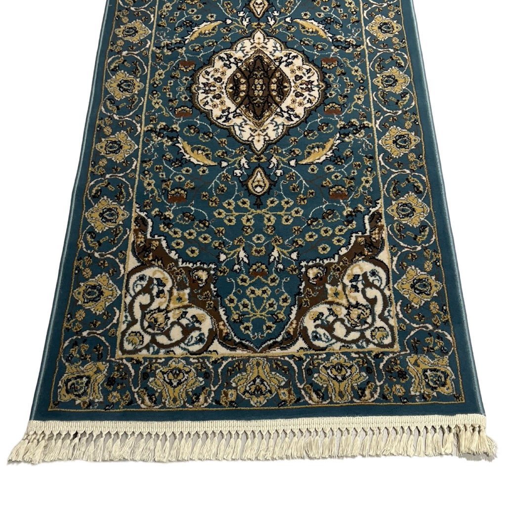 600 x 80cm Persian Design Machine Made, Blue Runner Rug
